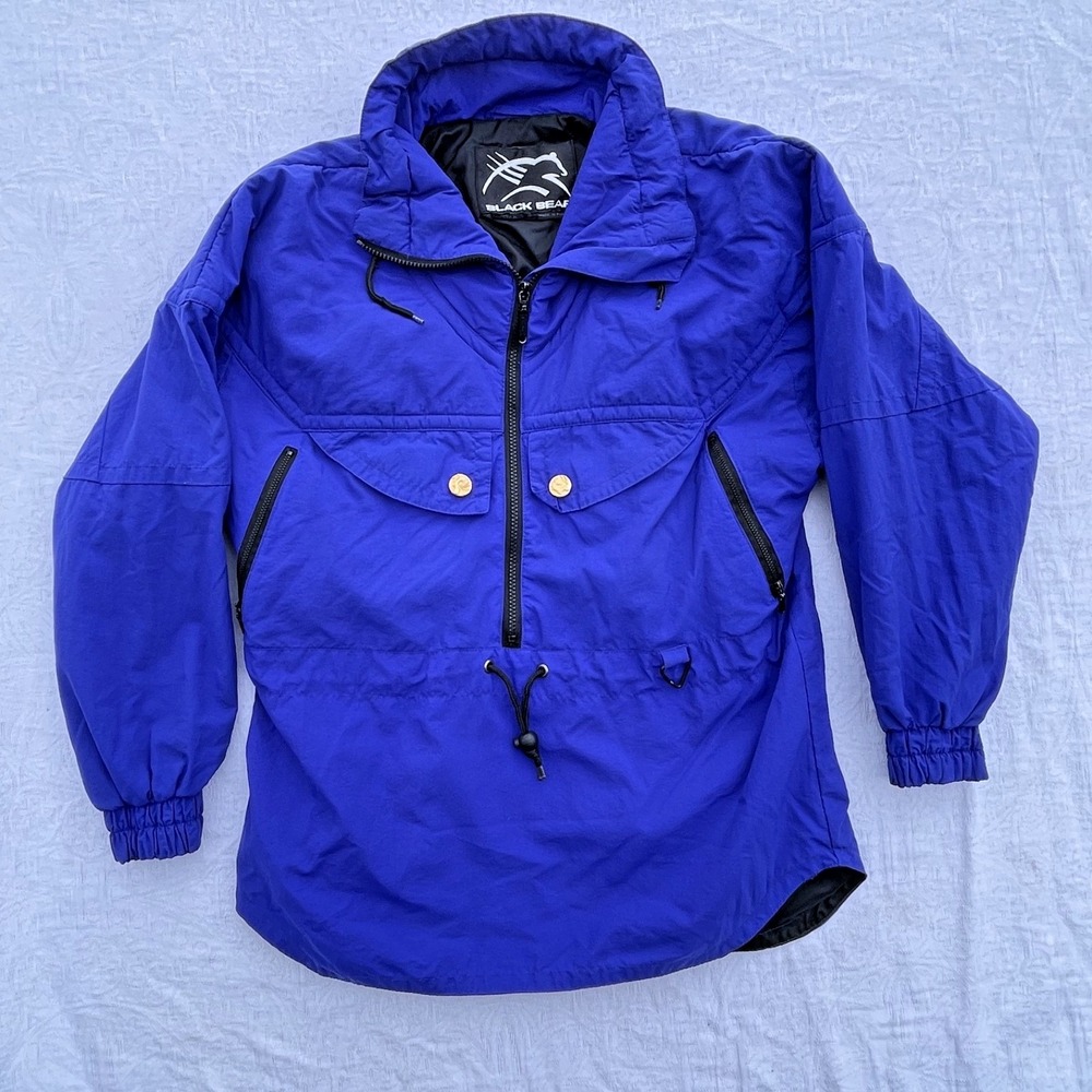 Vintage Black Bear Winter Soft Puffer Jacket ‎ purple Made In Korea Size 8 VTG